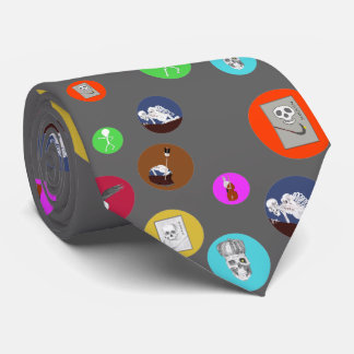 ドット柄のドクロ（Skeleton of dot pattern） Tie
