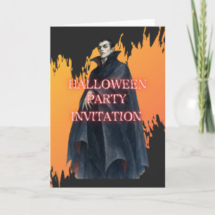 ドラキュラ伯爵のハロウィンパーティー招待 CARD