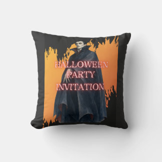 ドラキュラ伯爵のハロウィンパーティー招待 CUSHION