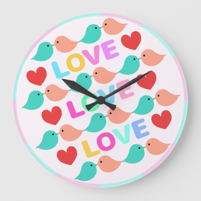 ド キ ト LOVE・・ブ・な・・ラ Cute. Large Clock (Front)