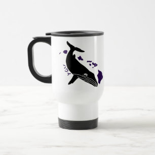 ハワイパープルアイランズザトウクジラ Purple Travel Mug