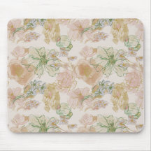 フラワーパターン ピンク&グリーン