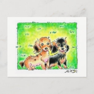 ミニチュアダックスフントちゃん POSTCARD