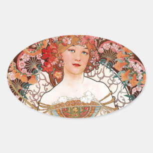 ミュシャの優良製品 OVAL STICKER