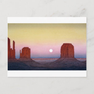 モニュメント・バレー, Monument Valley, Yoshida, Woodcut Postcard