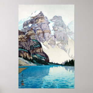 モレーン湖, Moraine Lake, Hiroshi Yoshida, Woodcut Poster
