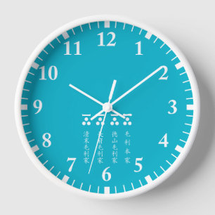 一​文​字​三​星（毛利四家） WALL CLOCK