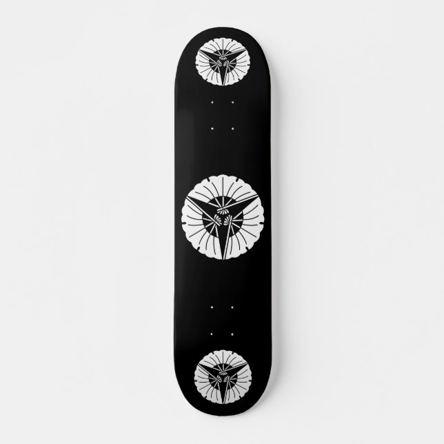 三つ扇銀杏スケートボード SKATEBOARD (Front)