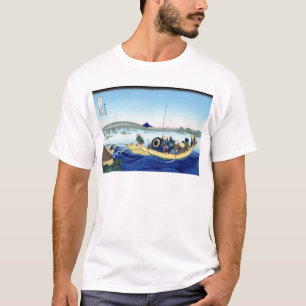 両国橋夕陽見, 北斎 View Mt.Fuji from Ryogokubashi, Hokusai T-Shirt