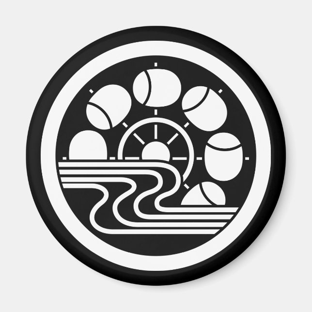 中輪に水に槌車 MAGNET (Front)