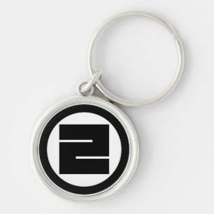 丸に一の角字 KEY RING