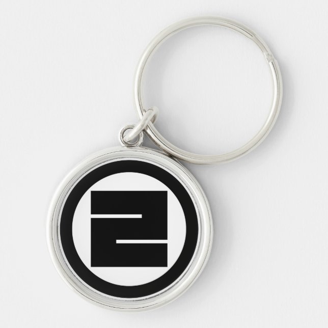 丸に一の角字 KEY RING (Front)