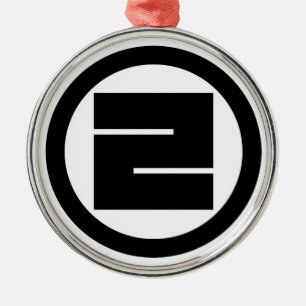 丸に一の角字 METAL TREE DECORATION
