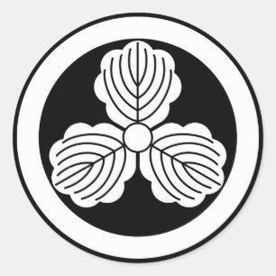 丸に三つ柏 CLASSIC ROUND STICKER