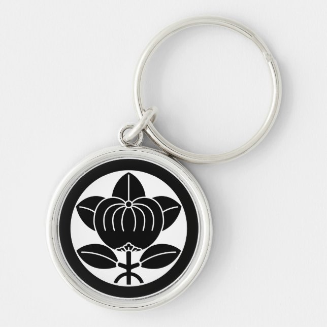 丸に三本足橘 KEY RING (Front)
