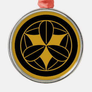 丸に九枚笹 METAL TREE DECORATION