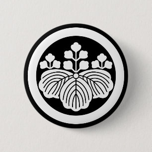 丸に五三桐 6 CM ROUND BADGE
