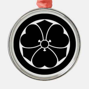 丸に剣酢漿草 METAL TREE DECORATION