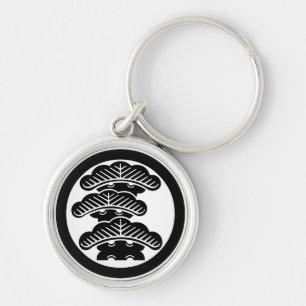 丸に左三階松 KEY RING