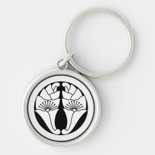 丸に抱き花杏葉 KEY RING