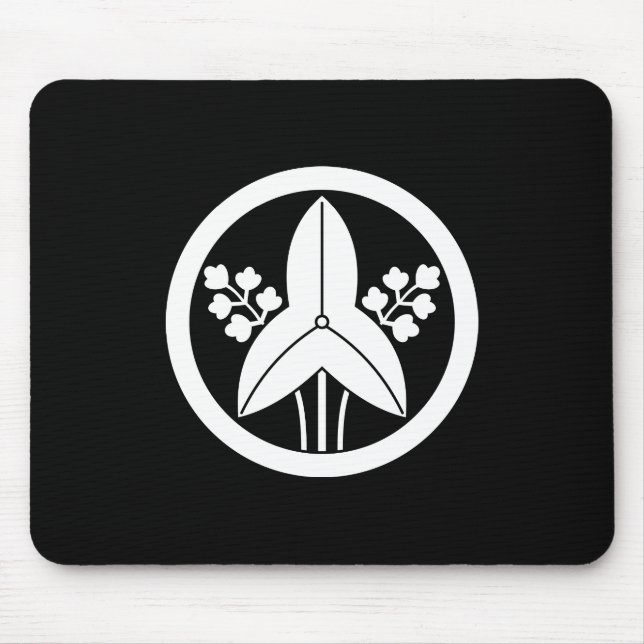 丸に立ち沢瀉 MOUSE MAT (Front)