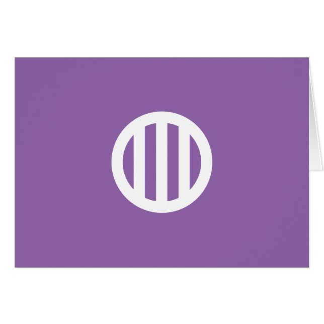 丸に縦三つ引き (Front Horizontal)