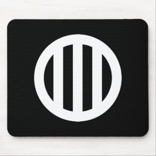 丸に縦三つ引き MOUSE MAT