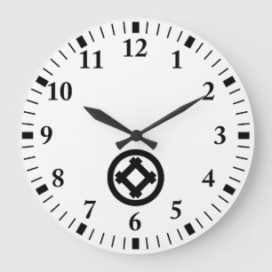 丸に隅たて井筒 LARGE CLOCK