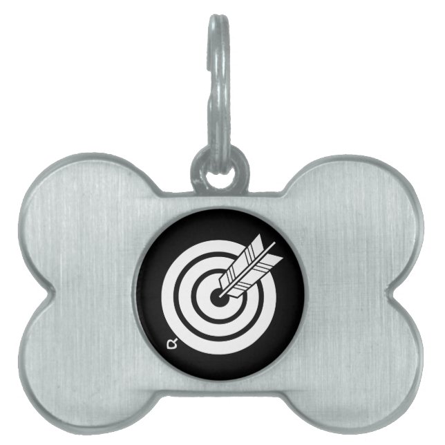 丸的に当たり矢 PET NAME TAG (Front)