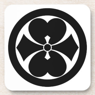 丸に二つ剣酢漿草 COASTER