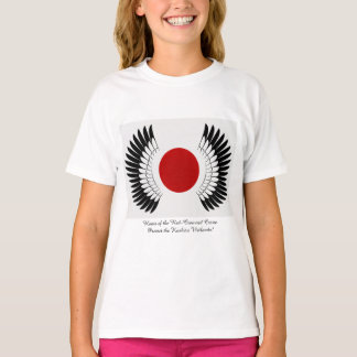 丹頂旗 子供用 Tシャツ(Red-Crowned Flag Print  T-Shirt） T-Shirt