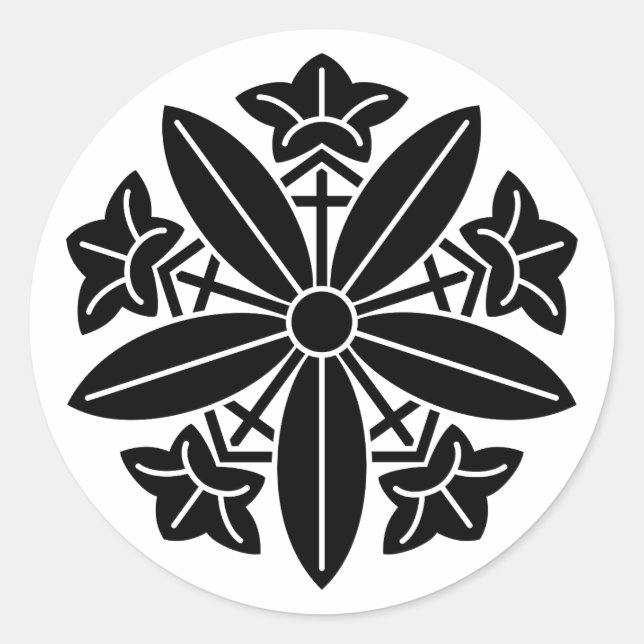 久我竜胆車 ラウンドシール CLASSIC ROUND STICKER (Front)