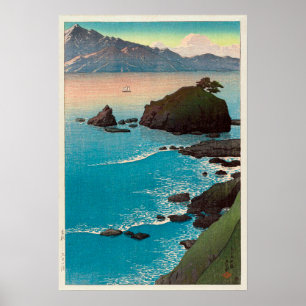 久手の浜, Kude Beach in Wakasa, Hasui Kawase,  Poster