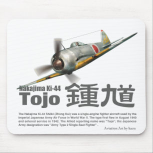 二式戦闘機「鍾馗」Nakajima Ki-44”Tojo” Mouse Mat