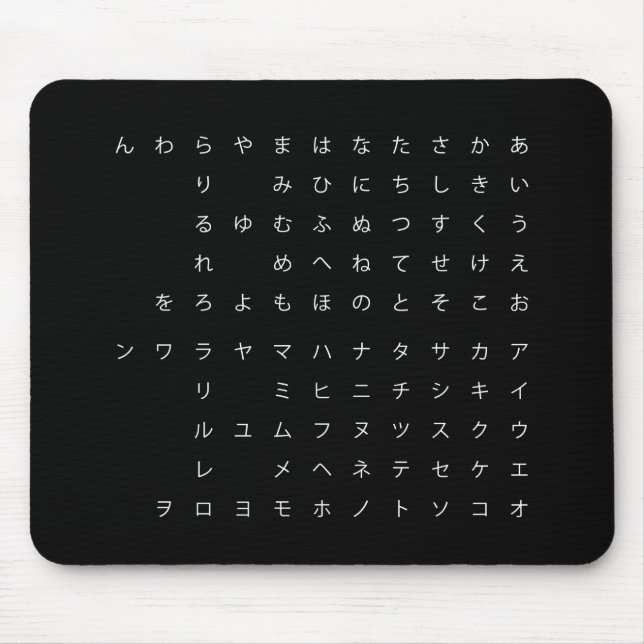 五十音（カタカナひらがな） MOUSE MAT (Front)