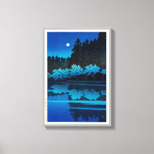 井之頭公園の月, Moon at Inokashira Park, Hasui Kawase Canvas Print