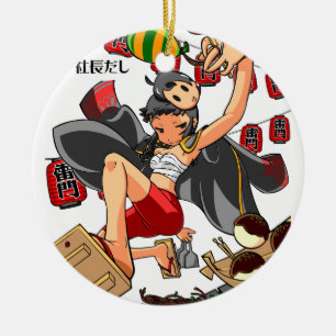 企業だ浅ちゃん! 英語物語 Asakusa Toky Ceramic Tree Decoration
