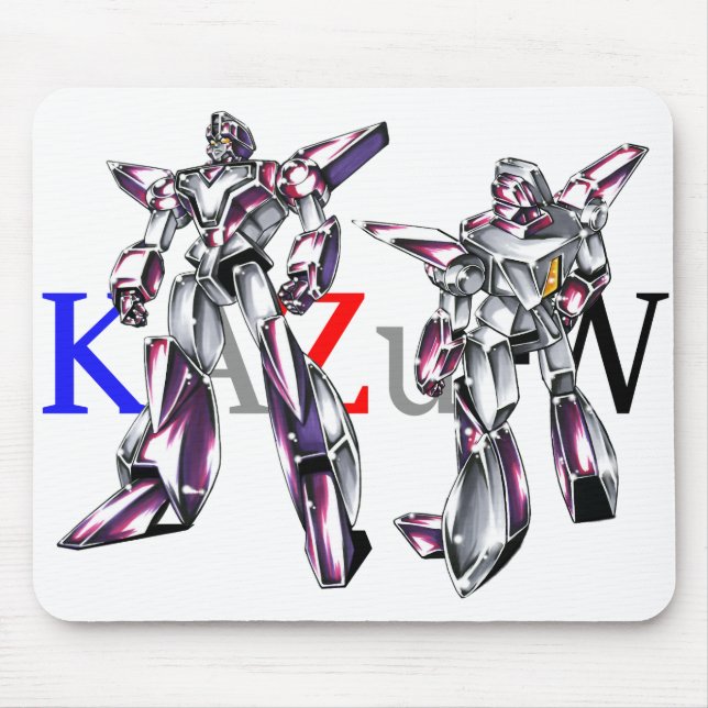 作品番号00012　「ヒーローロボ基本体」 MOUSE MAT (Front)