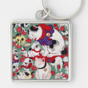 作者不詳 Cats, Author unknown Key Ring