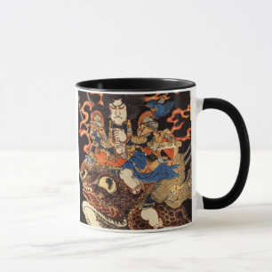 侍と化け蛙, 国芳 Samurai and Giant Frog, Kuniyoshi, Ukiyo Mug