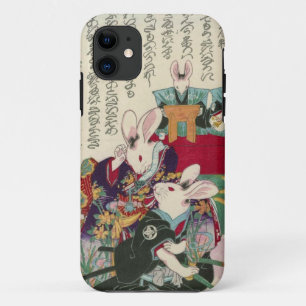 兎の歌舞伎役者, 芳藤 Actors of Rabbit, Yoshifuji, Ukiyo-e iPhone 11 Case