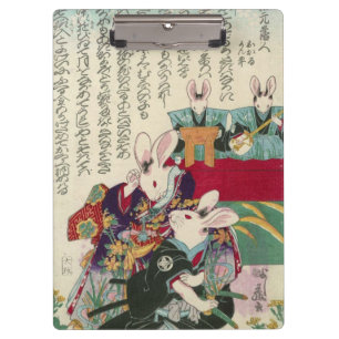 兎の歌舞伎役者, 芳藤 Actors of Rabbit, Yoshifuji, Ukiyo-e Clipboard