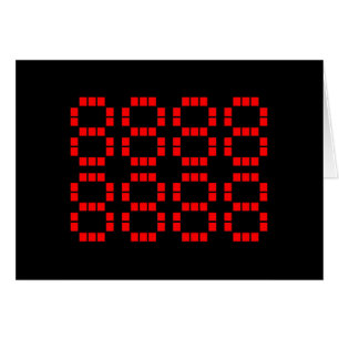 八八八八八八八八 88888888 Lucky Numbers Card