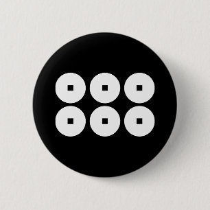 六文銭 6 CM ROUND BADGE