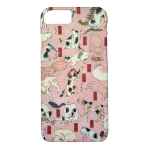 其のまま地口猫飼好五十三疋(上), 国芳 Cats(1), Kuniyoshi, Ukiyo-e iPhone 8/7 Case