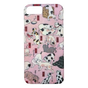 其のまま地口猫飼好五十三疋(下), 国芳 Cats(3), Kuniyoshi, Ukiyo-e iPhone 8/7 Case