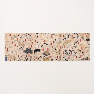其のまま地口猫飼好五十三疋, 国芳 Cats, Kuniyoshi, Ukiyo-e Yoga Mat