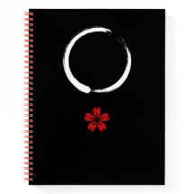 円相桜 Enso Sakura – Japan Zen Black Notebook