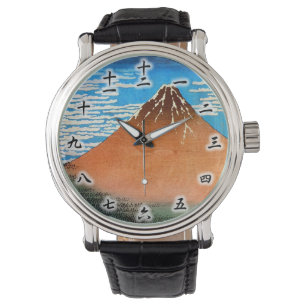 凱風快晴（赤富士）, 北斎 Red Mount Fuji, Hokusai, Ukiyo-e Watch