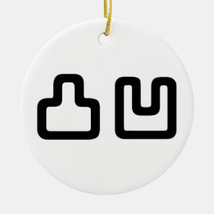 凸凹 Dekoboko でこぼこ Ceramic Tree Decoration